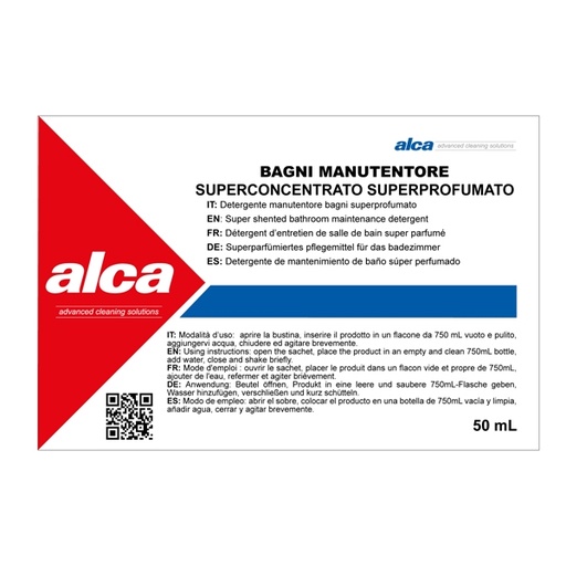 [D74158] BUSTINA 50ML MANUTENTORE BAGNI Linea Monodose Alca