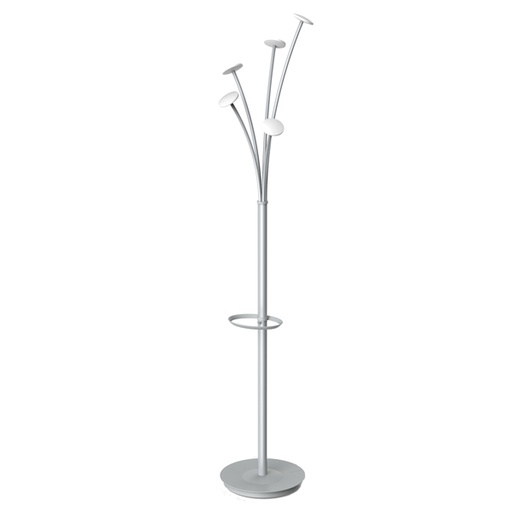 [D74264] APPENDIABITI A 5 POSTI 187CM Bianco C/P ORTAOMBRELLI ALBA