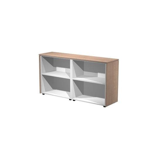 [D74312] COPPIA MOBILI BASSI A GIORNO 162,8X43cm H81,4cm CILIEGIO AR. - PRESTIGE