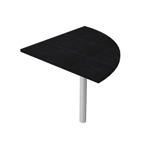 [D74368] ANGOLARE 90' NERO VENATO + GAMBA SUPPORTO x SCRIVANIE EASY