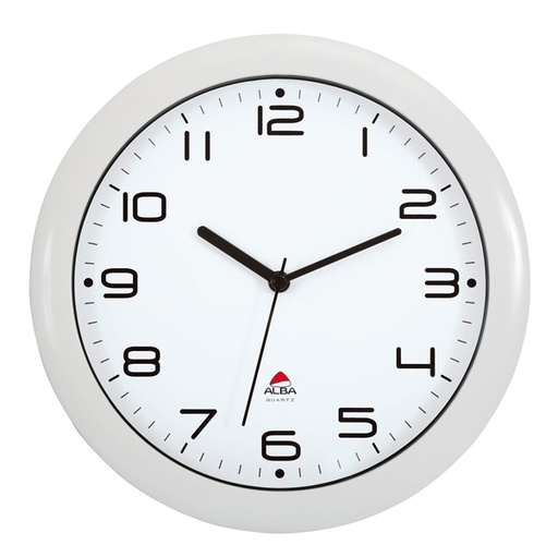 [D74380] OROLOGIO DA PARETE HORNEW diam.30cm BIANCO Alba