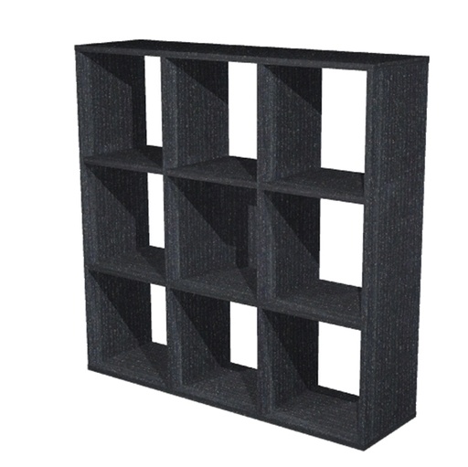 [D74436] LIBRERIA 9 CASELLE 104x29,2cm-H103,9cm NERO VENATO - RAINBOW