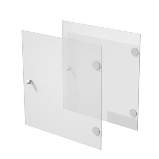 [D74453] COPPIA ANTINE VETRO SATINATO per LIBRERIA RAINBOW