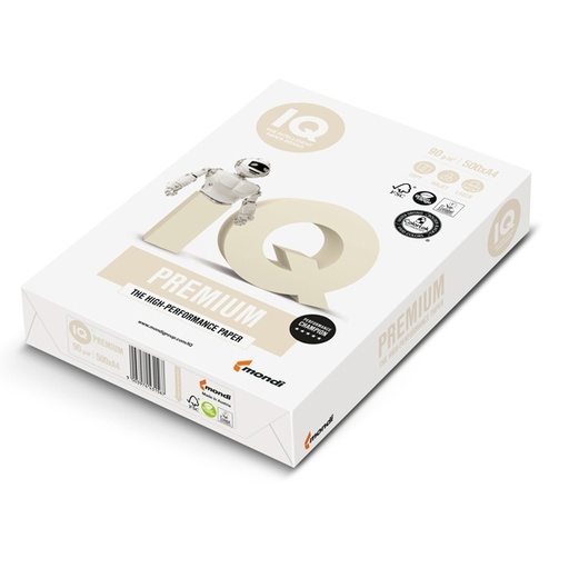 [D76536] CARTA BIANCA IQ PREMIUM A4 210x297mm 90gr 500fg MONDI