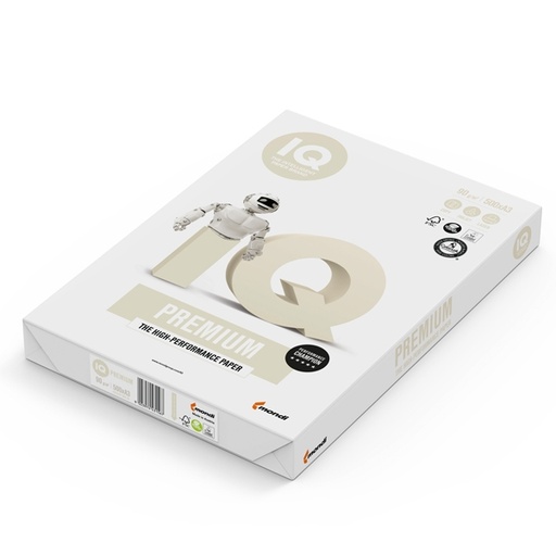 [D76548] CARTA BIANCA IQ PREMIUM A3 297x420mm 90gr 500fg MONDI