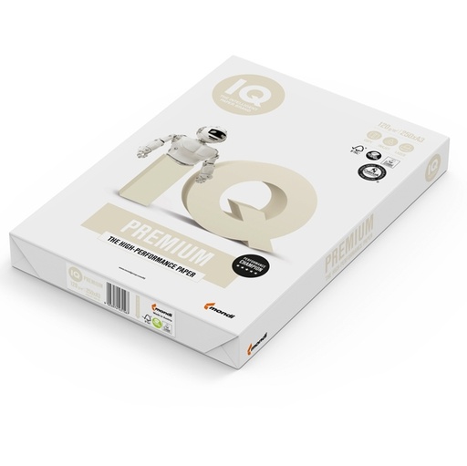 [D76550] CARTA BIANCA IQ PREMIUM A3 297x420mm 120gr 250fg MONDI