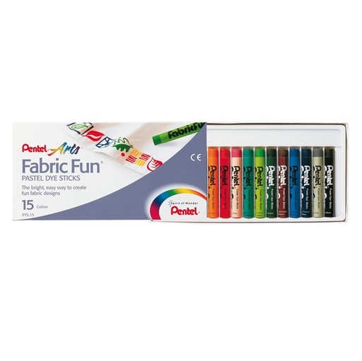 [D76610] ASTUCCIO 15 PASTELLI PER TESSUTO FABRIC Fun PENTEL