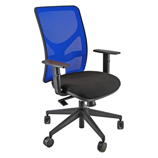 [D76656] SEDIA OPERATIVA PNA NERO e RETE BLU c/bracc.