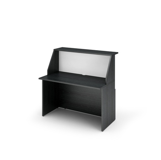 [D76810] MODULO RECEPTION SOPRALZO+DESKTOP 120x76x117cm NERO VEN. /BIANCO - PRESTIGE