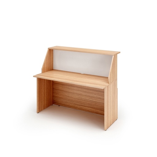 [D76813] MODULO RECEPTION SOPRALZO+DESKTOP 140x76x117cm CILIEGIO AR. /BIANCO - PRESTIGE