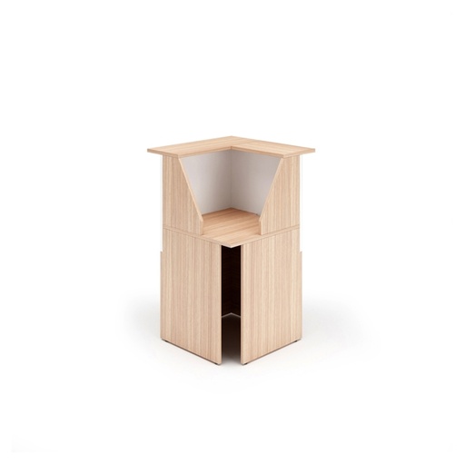[D76815] MODULO RECEPTION 90' 76x76x117cm CILIEGIO AR. /BIANCO - PRESTIGE