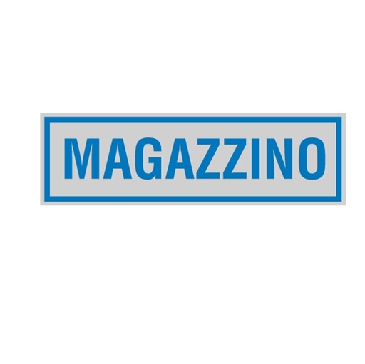 [D77182] TARGHETTA ADESIVA 165x50mm MAGAZZINO
