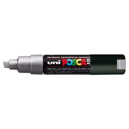 [D77230] Marcatore UNI POSCA PC8K p.scalpello 8mm argento UNI MITSUBISHI