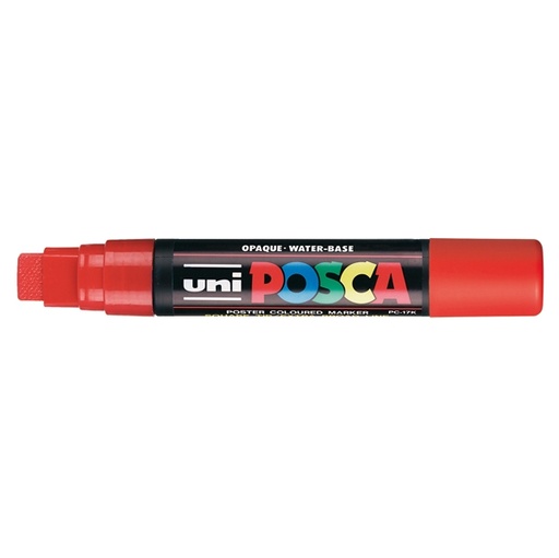 [D77237] Marcatore UNI POSCA PC17K p.scalpello 15mm rosso UNI MITSUBISHI