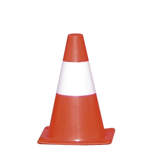 [D77373] CONO SEGNALETICO H30cm BIANCO/ROSSO