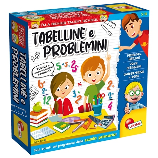 [D77830] I'm a Genius Tabelline e Problemi Lisciani
