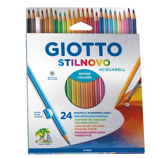 [D79428] ASTUCCIO 24 PASTELLI STILNOVO ACQUARELL GIOTTO