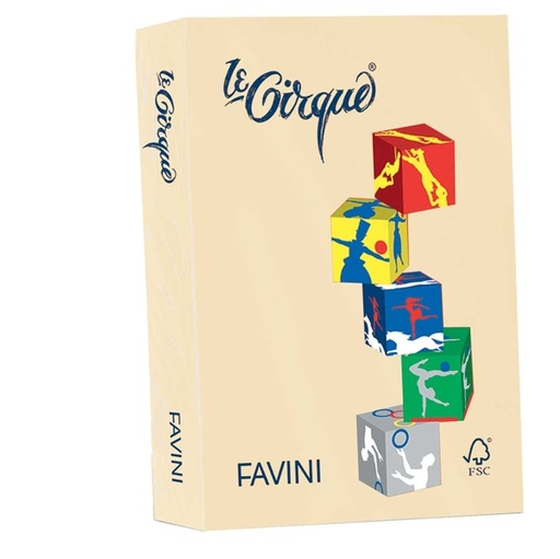 [D79778] Carta LECIRQUE A3 80gr 500fg camoscio pastello 105 FAVINI