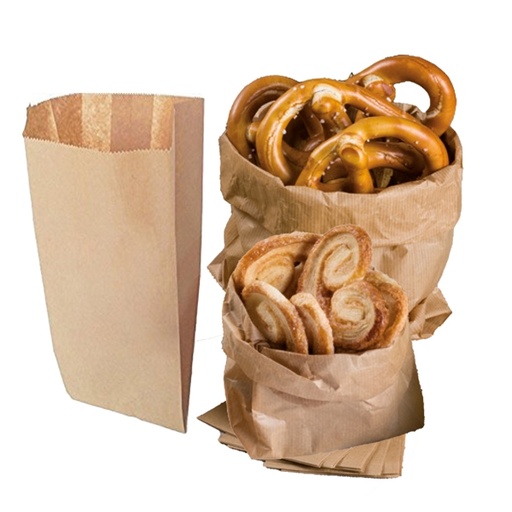 [D79804] 100 SACCHETTI AVANA 17x34cm +6cm IN CARTA KRAFT Rex Sadoch