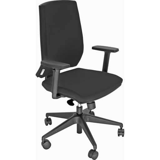 [D80076] POLTRONA SEMIDIREZIONALE LR1SE No Flame Nero c/bracc.