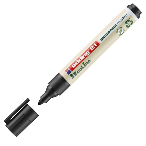 [D80192] MARCATORE PERMANENTE 21 ECOLINE P.CONICA NERO EDDING