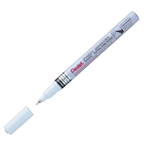 [D80198] MARCATORE PAINT MFP10 - BIANCO PENTEL PUNTA CONICA EXTRA FINE