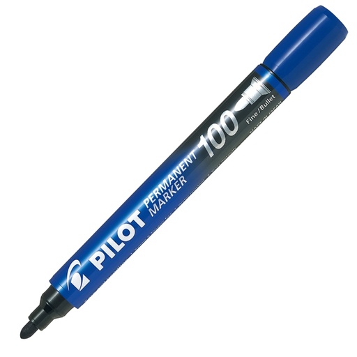 [D80287] MARCATORE PERMANENTE 100 BLU P.TONDA 4.5MM PILOT