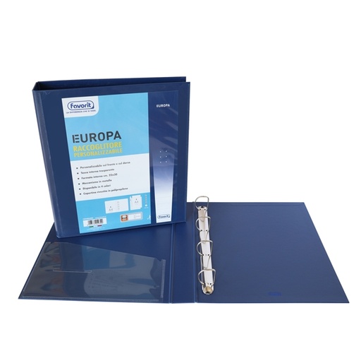[D80307] RACCOGLITORE PERSONALIZZABILE EUROPA BLU 4D H40MM FAVORIT