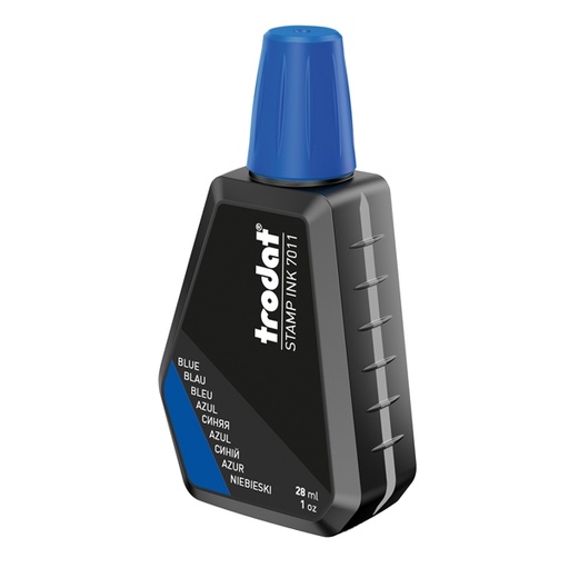 [D80409] INCHIOSTRO BLU 28ml per TIMBRO IN GOMMA 7011 TRODAT