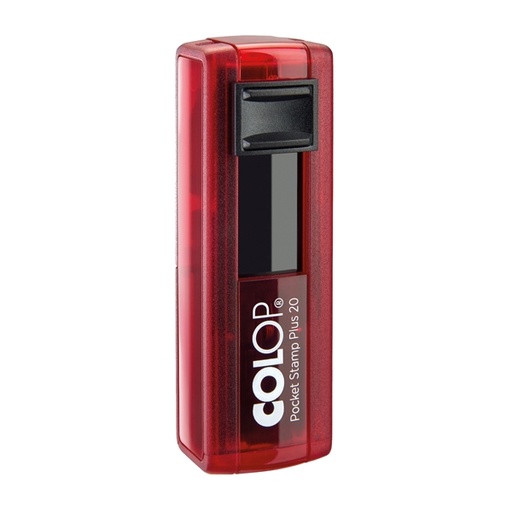 [D80452] Timbro Pocket Stamp Plus 20 14x38mm 4righe autoinchiostrante rosso COLOP