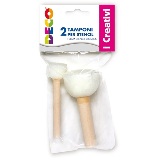 [D81528] Blister 2 tamponi in spugna per stencil art.06830 DECO