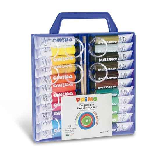 [D82093] Astuccio 22 tubi tempera 12ml Primo
