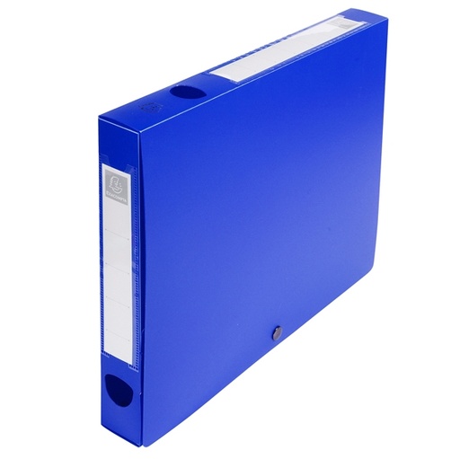 [D82446] Scatola archivio box con bottone blu f.to 25x33cm D 40mm Exacompta