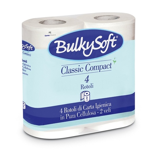 [D82496] Pacco 4 rotoli Carta Igienica 500 strappi Classic BulkySoft