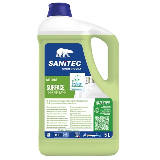 [D82782] Detergente Pavimenti tanica 5Lt Green Power Sanitec