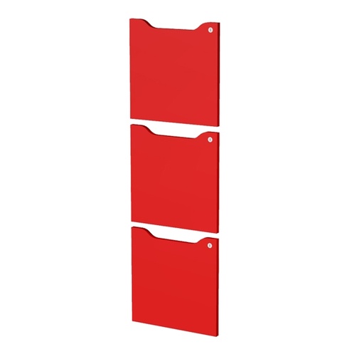 [D82942] Set 3 ante c/serratura Rosso per casellari Maxi Rainbow
