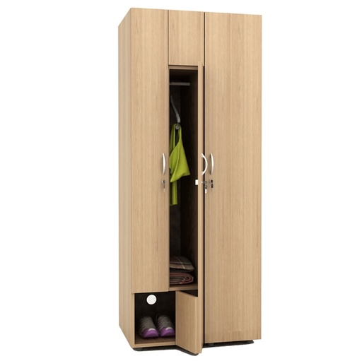 [D83020] Armadio guardaroba 2ante 40x52xH185cm Noce chiaro