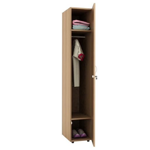 [D83022] Armadio guardaroba 1anta 33x52xH185cm Noce chiaro