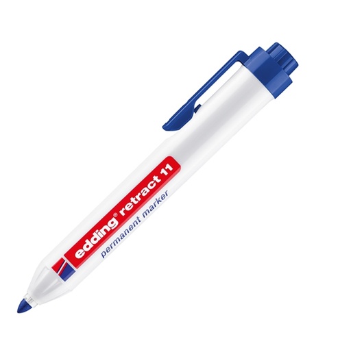 [D83076] Marcatore permanente 11 Retract punta conica blu Edding