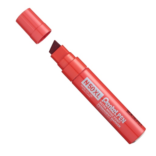 [D83087] Marcatore N50 extra large rosso punta a scalpello 8-15,4mm Pentel