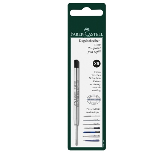 [D83366] Blister refill XB nero per penna Poly Ball Faber Castell