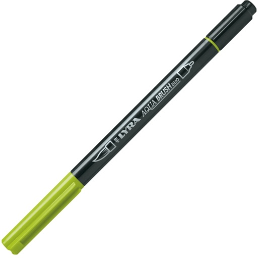 [D85049] Pennarello a 2 punte AQUA BRUSH DUO still de grain giallo LYRA