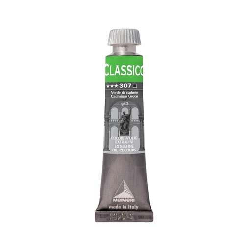 [D85076] Colore a olio extrafine 20ml verde cadmio Maimeri