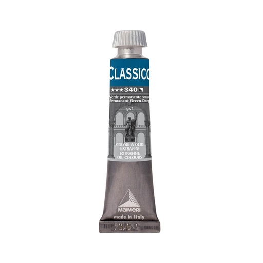 [D85079] Colore a olio extrafine 20ml verde permanente scuro Maimeri