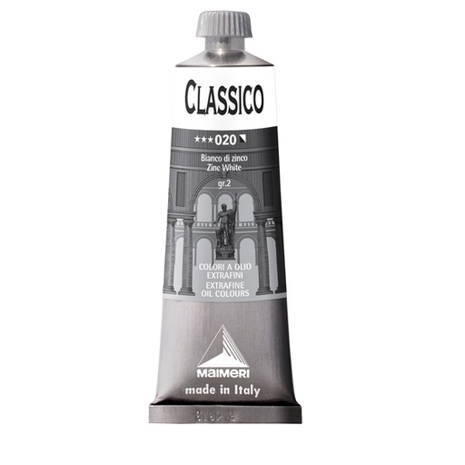 [D85095] Colore a olio extrafine 60ml bianco di zinco Maimeri