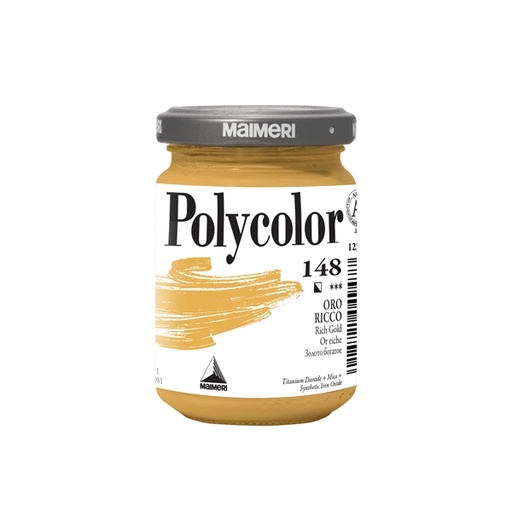 [D85219] Colore vinilico Polycolor vasetto 140 ml oro ricco Maimeri