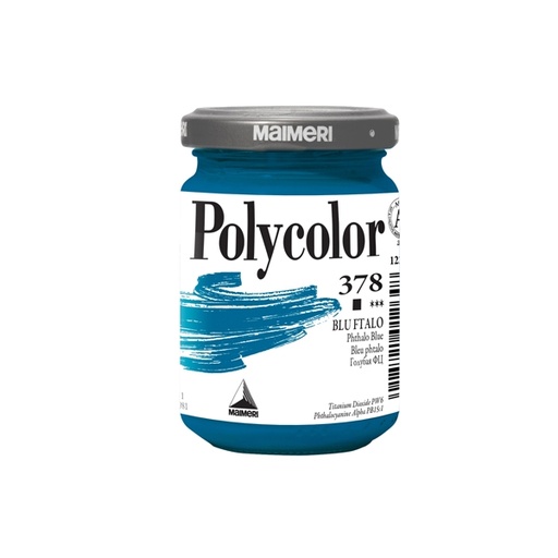 [D85235] Colore vinilico Polycolor vasetto 140 ml blu ftalo Maimeri