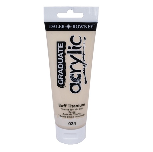 [D85486] Colore acrilico fine Graduate tubo 120 ml titanium buff Daler Rowney