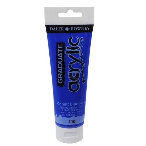 [D85491] Colore acrilico fine Graduate tubo 120 ml blu cobalto imit. Daler Rowney