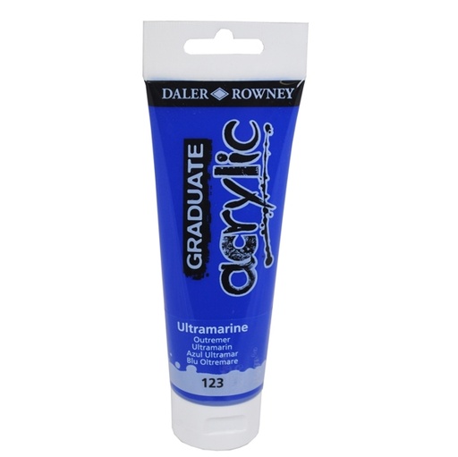[D85492] Colore acrilico fine Graduate tubo 120 ml blu oltremare Daler Rowney